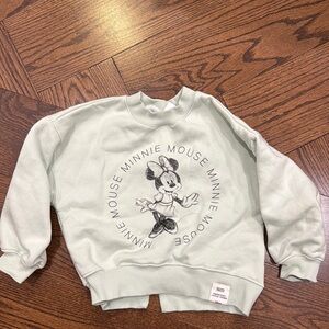 ZARA Minnie Mouse Kids Sweatshirt - Light Green MINT colour 6